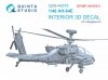 Quinta Studio QDS-48375 AH-64E 3D-Printed & coloured Interior on decal paper (Hasegawa) (Small version) 1/48